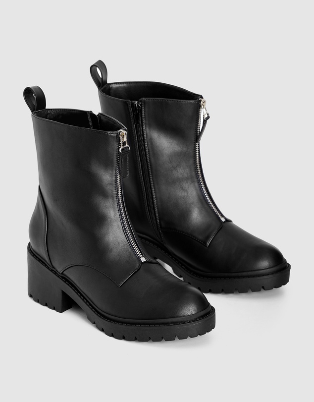 City Chic - WIDE FIT Zelda Zip Ankle Boot