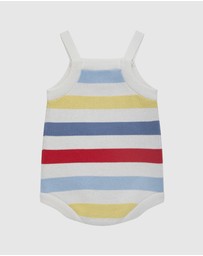 Kynd Baby - Miffy Knit Romper in Multi Stripe