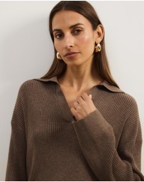 Atmos&Here - Eden Rib Collar Knit