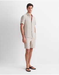 Sportscraft - Short Sleeve Yarn Dyed Linen Shirt