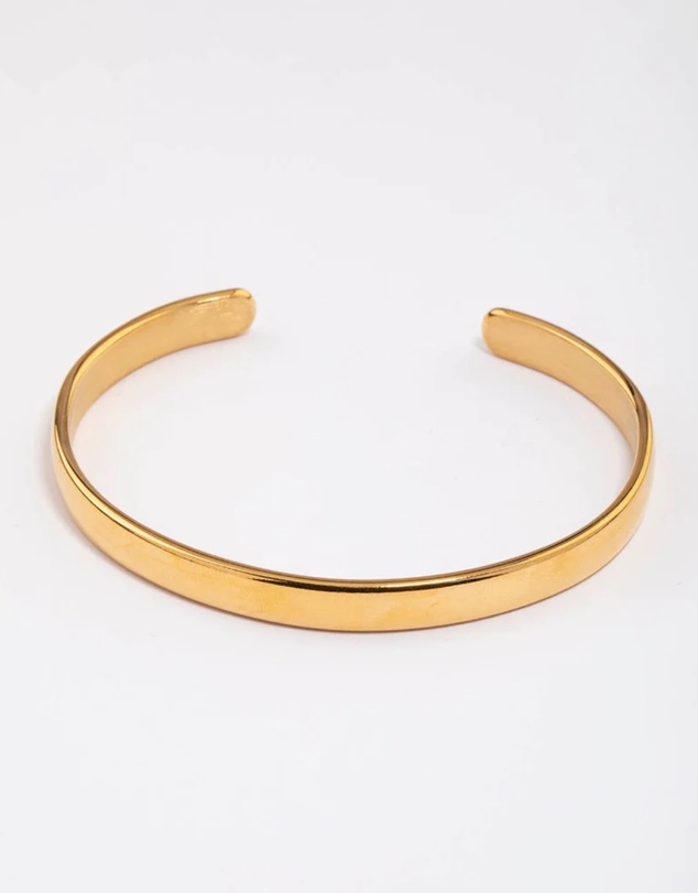 Lovisa - Waterproof Gold Plated Stainless Steel Classic Plain Wrist Cuff