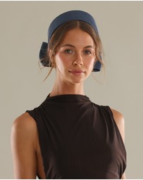 Morgan & Taylor - Tara Racewear Pillbox Hat in Navy Blue