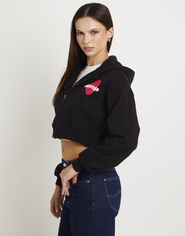 Subtitled - Lovers Club Cropped Zip Hoodie
