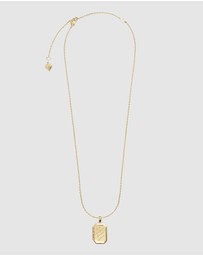 Wanderlust + Co - Heart Space Gold Locket Necklace