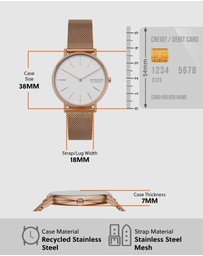 Skagen - Signatur Rose Gold Tone Analogue Watch