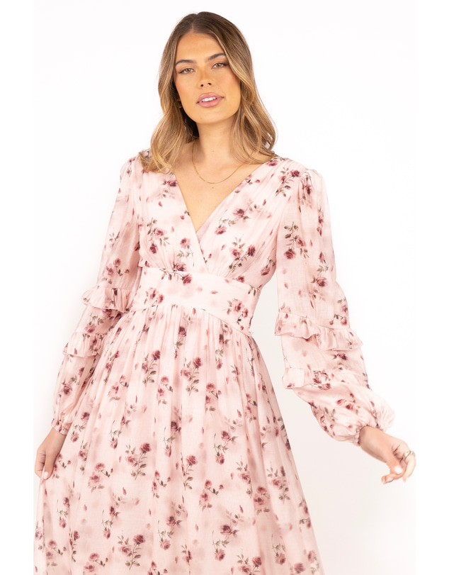 Petal & Pup - Vayla Maxi Dress - Green Painted Floral