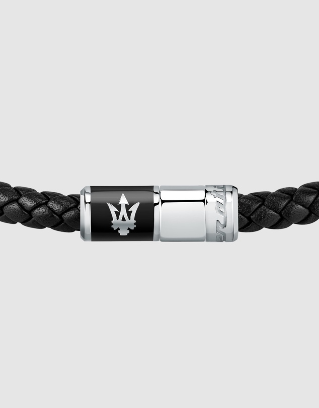 Maserati - Black 21.7cm Recycled Leather Bracelet