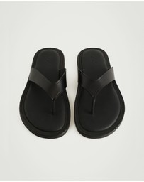 COS - Leather Flip Flops