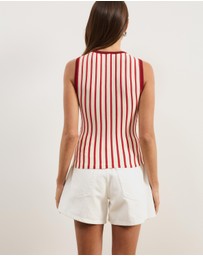 Atmos&Here - Loui Sleeveless Knit Stripe Tank