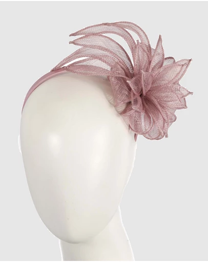 Max Alexander - Flower Pink Sinamay Fascinator Headband