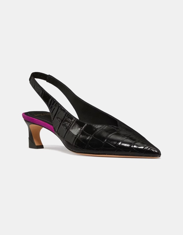 Kate Spade - Viv Croc Kitten Heel Pumps