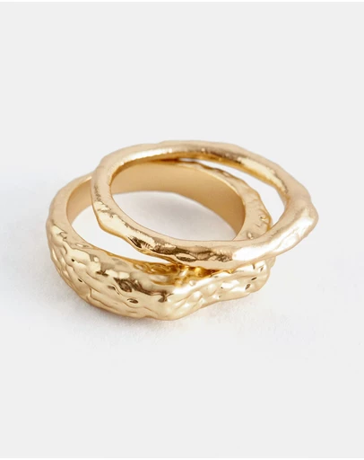 & Other Stories - Textured Ring Set