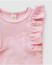 WITH LOVE FOR KIDS - Shimmy Wide Rib Tank Onesie - Babies