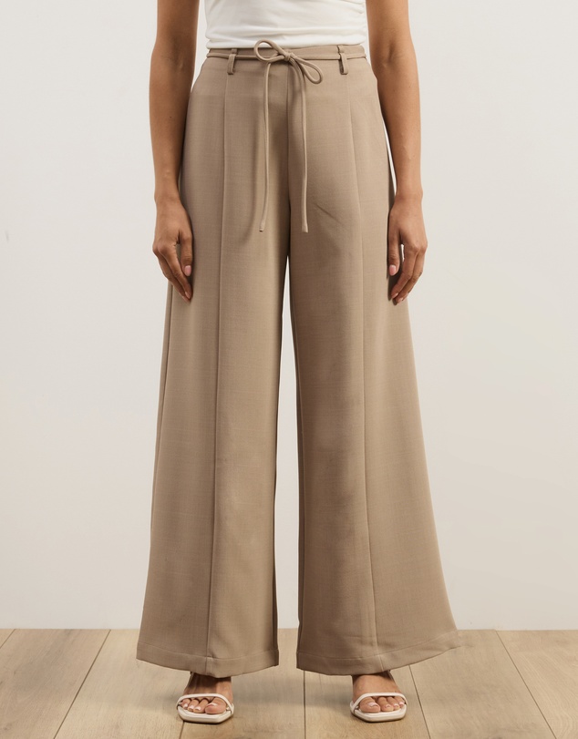Atmos&Here - Kyra Tie Belt Tailored Pants
