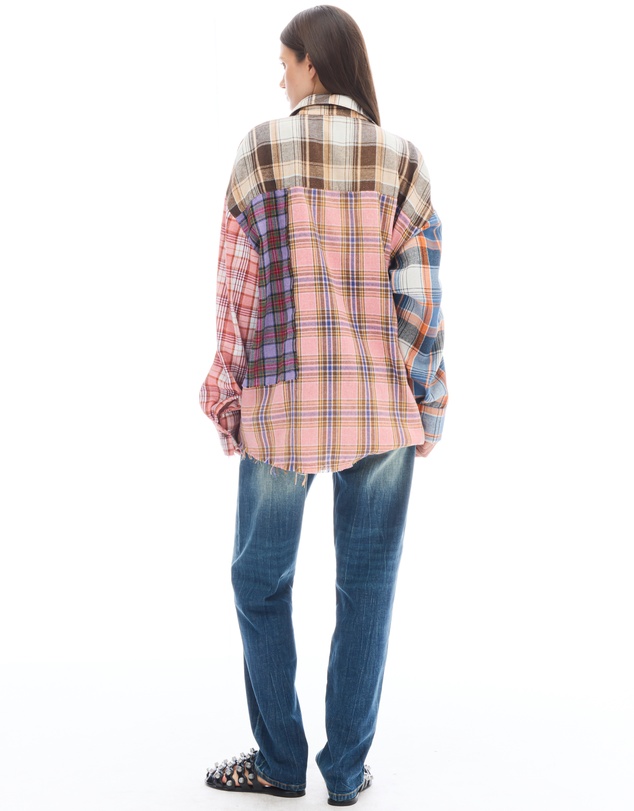 THE TALES - Patchwork Check Flannel Shirt
