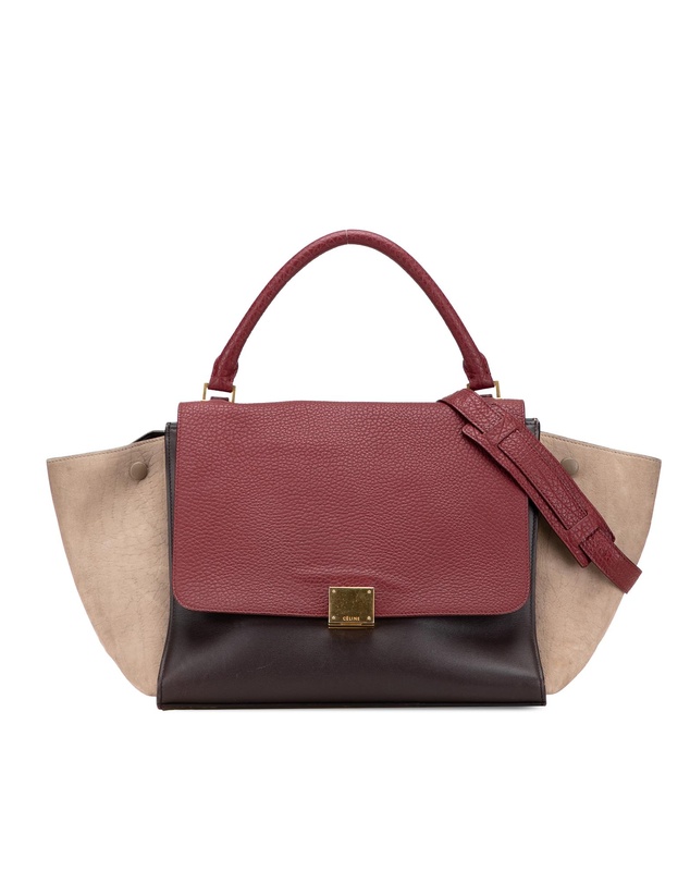 Pre-Loved by Azura Reborn - Pre-Loved Medium Tricolor Leather Trapeze Satchel