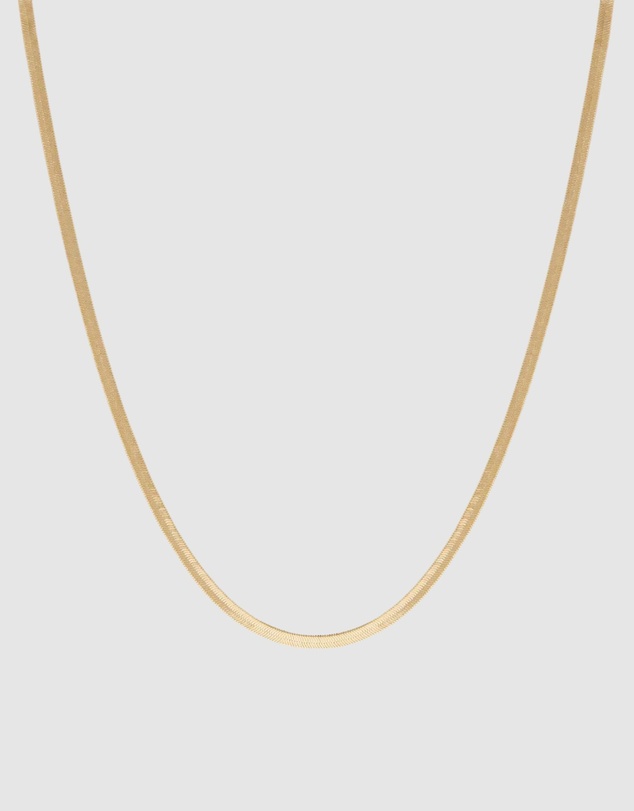 HOUSE OF SLANI - Flat Herringbone Snake Chain Necklace