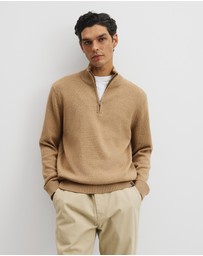 Country Road - Australian Good Earth Cotton Half Zip Knit