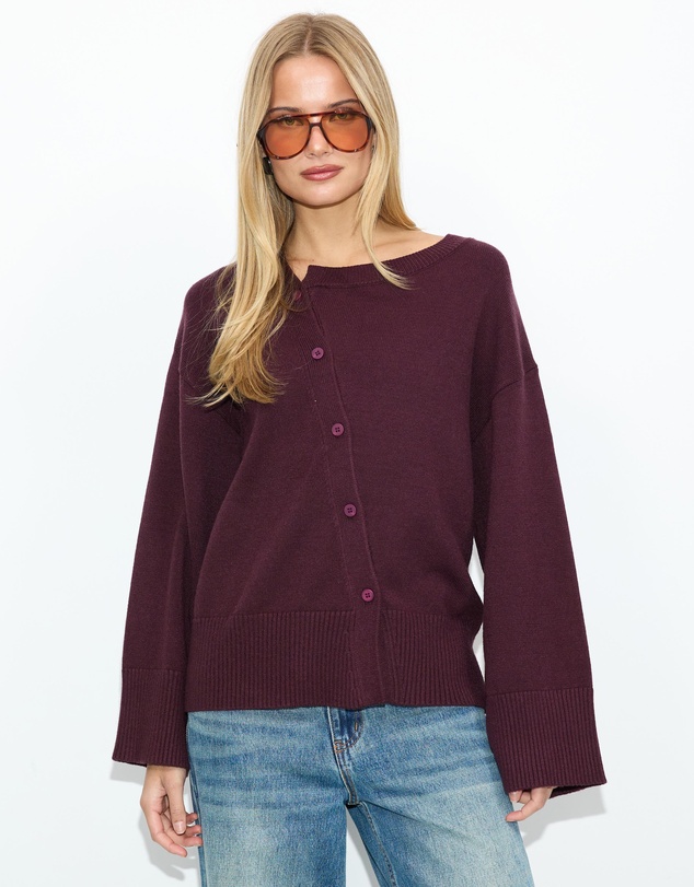 Dazie - Zara Asymmetric Knit Jumper