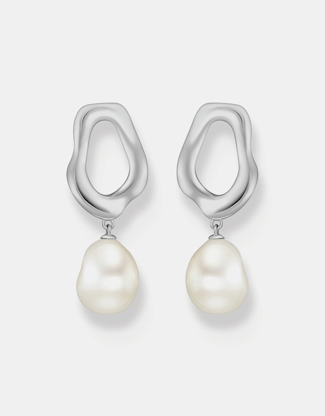 THOMAS SABO - THOMAS SABO Stud Earrings with Freshwater Pearls in Silver