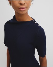 Country Road - Trim Detail Knit Dress
