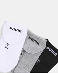 Puma - 3-Pack Plain Sneaker Socks - Babies-Teens