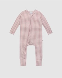 Kynd Baby - Day Or Night Onesie in Flower Gingham