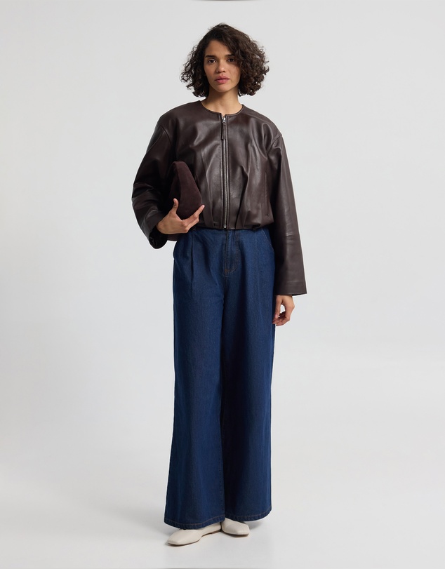 Oxford - Ember Leather Bomber Jacket