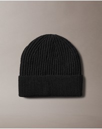 Calvin Klein - Wool Blend Signature Logo Beanie