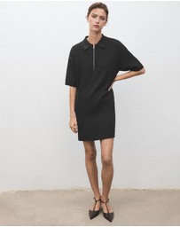 M.N.G - Knitted Dress With Polo Neck