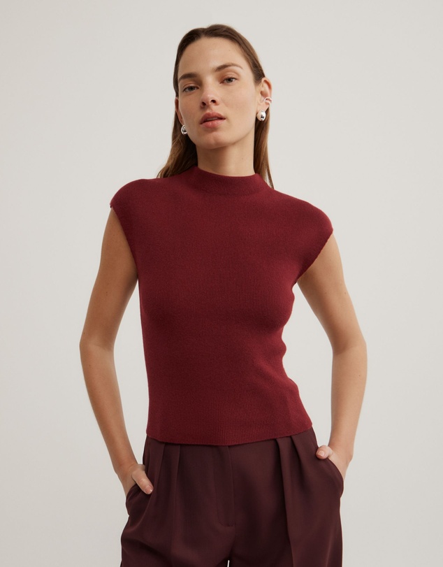 Witchery - High Neck Knit T-shirt