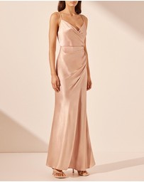 Shona Joy - La Lune Cross Draped Maxi Dress
