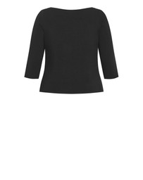 City Chic - Plus sizeAnny Square Neck Top - black