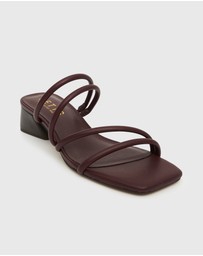 Betts - Hallie Low Wooden Block Heel Mules
