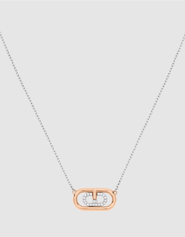 Furla - Ooh Silver and Rose-Tone Necklace