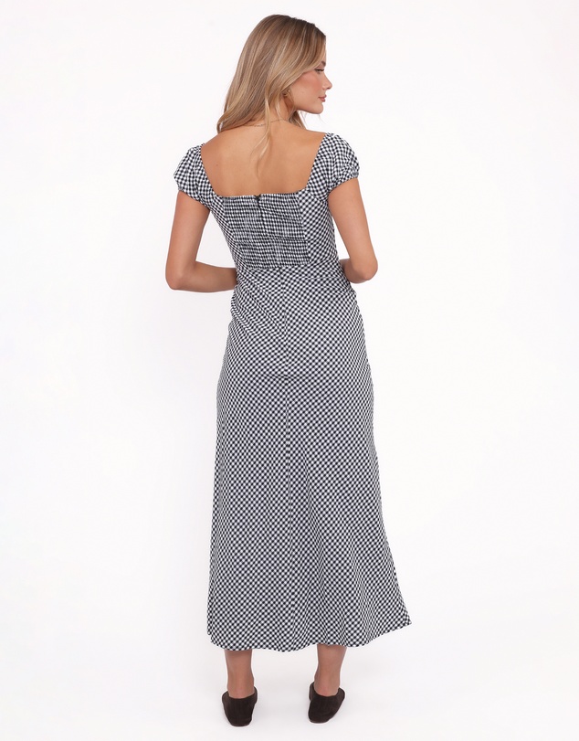 Petal & Pup - Miriam Midi Dress - Black Gingham
