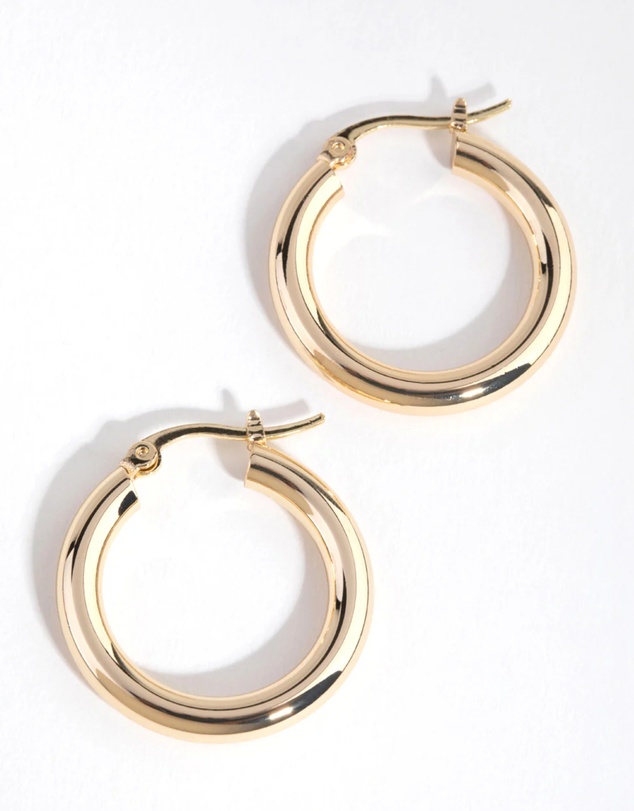 Lovisa - Gold Plated Medium Hoop Earrings