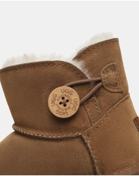 EVERAU - Australian Shepherd Ugg Nolan Kids Mini Button Cow Suede Upper UGG Boots