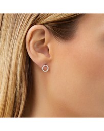 Michael Hill - Circle Stud Earrings with Cubic Zirconia in Sterling Silver