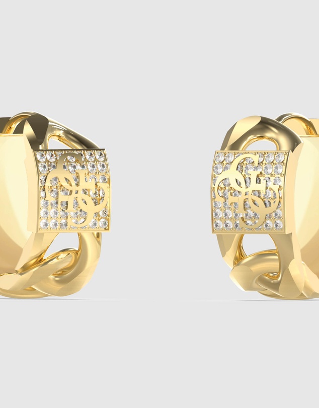GUESS - Gold-Tone 4G Pave Earrings