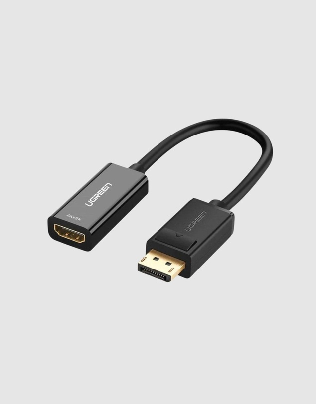 Ugreen - UGREEN DisplayPort to HDMI Converter 4K UHD 30Hz Adapter with Gold Plated Connectors Black