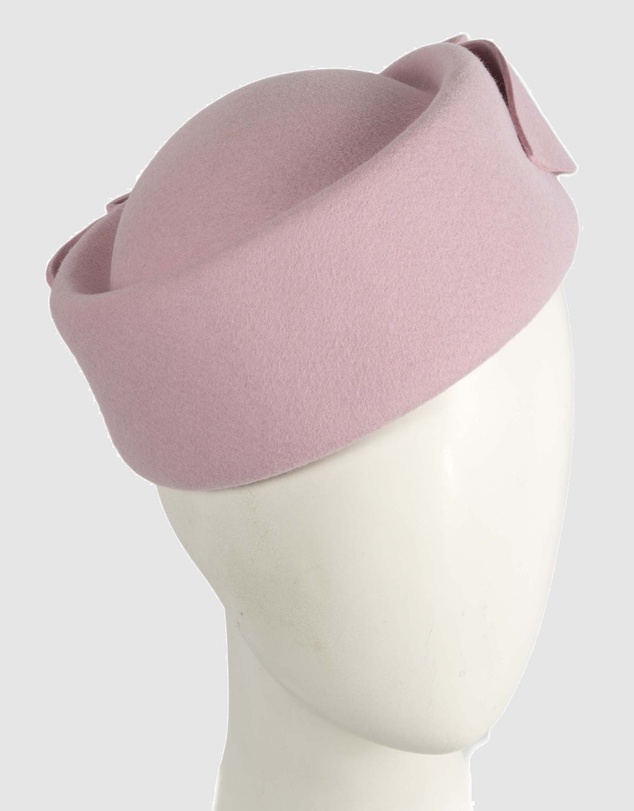 Max Alexander - Felt Pink Pillbox Hat