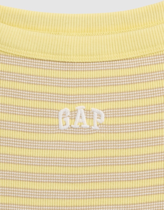 GAP - French Square Neck Ribbed Logo Tank - Teens