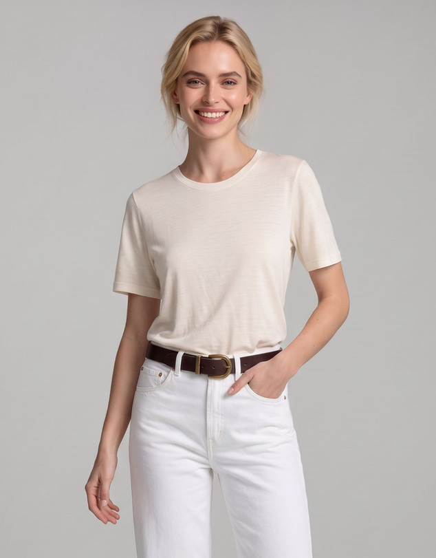SILK MAGNOLIA - Merino Wool T-shirt