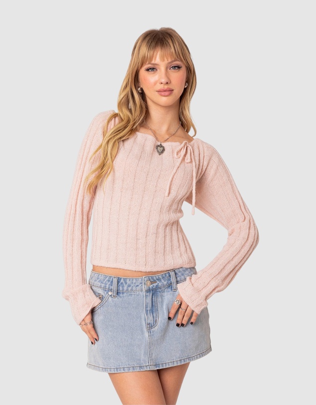 EDIKTED - Emmy Open Back Knit Top