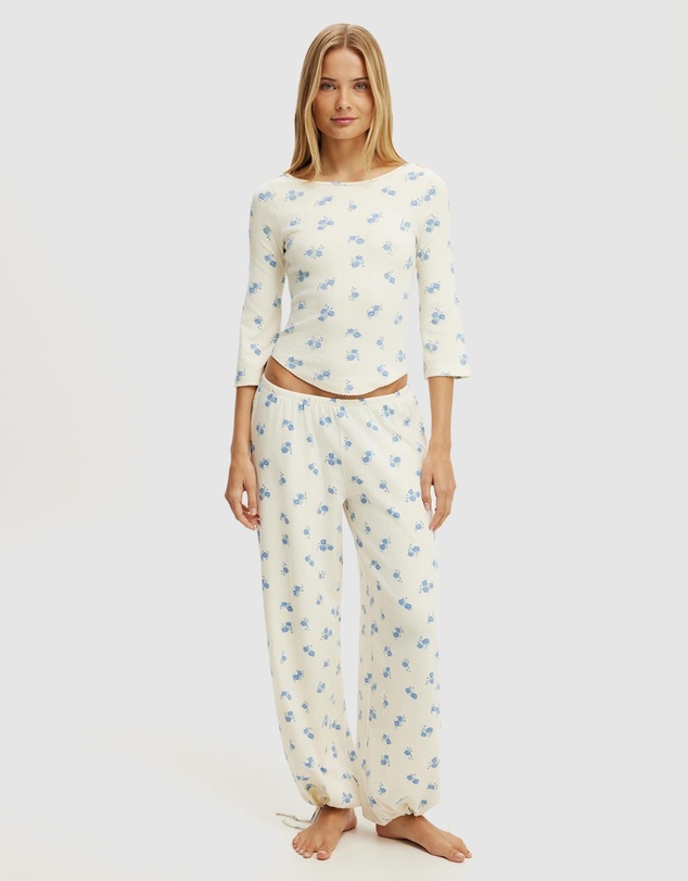 Cotton On Body - Long Pyjama Set Cotton Dreamy Soft Pointelle