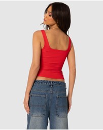 EDIKTED - Rio Ruched Square Neck Top