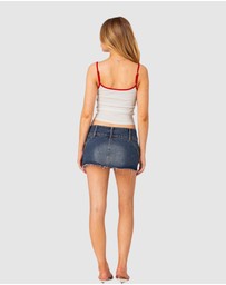 EDIKTED - Kate Denim Micro Skort