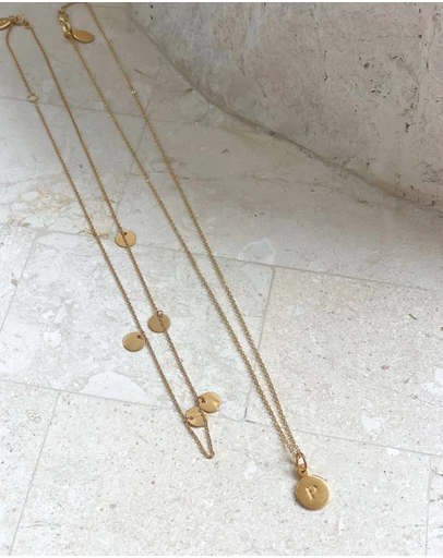 Ichu - Multi Disc Necklace, Gold
