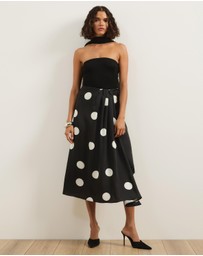 Atmos&Here - Nara Polka Dot Midi Skirt